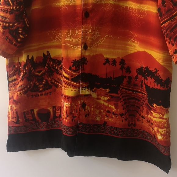 Vintage Men's XL UR Urban Rags Clothing Inc Button Short-sleeve Dragon Graphics - Picture 3 of 7